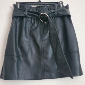 Black leather Zara skirt
